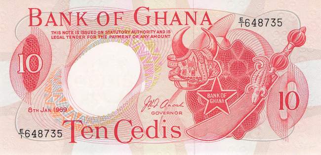 10 Cedis 1969  p12b